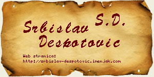 Srbislav Despotović vizit kartica